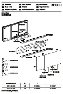 ACTIS-Spiegelschrank Alu m LED-Beleucht. 1000x700x120mm 3-türig Wandeinbau – Bild 3