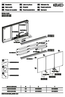 ACTIS-Spiegelschrank Alu m LED-Beleucht. 1200x700x120mm 3-türig Wandeinbau – Bild 3