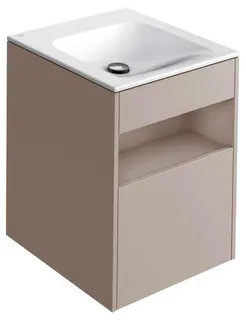 ACTIS-Keramik-Waschtisch mit Waschtisch-Unterbau 504x642x494mm o. HL/ÜL Cashmere – Bild 1