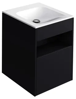 ACTIS-Keramik-Waschtisch mit Waschtisch-Unterbau 504x642x494mm o. HL/ÜL Vulkanit – Bild 1