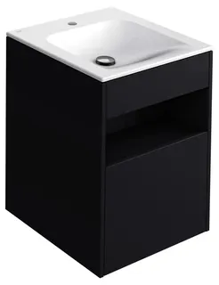 ACTIS-Keramik-Waschtisch mit Waschtisch-Unterbau 504x642x494mm 1 HL CLOU Elektr. Vulkanit – Bild 1