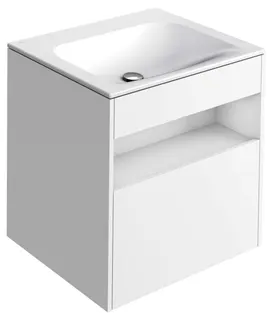 ACTIS-Keramik-Waschtisch mit WT-Unterbau 655x642x494mm o. HL/ÜL Weiß