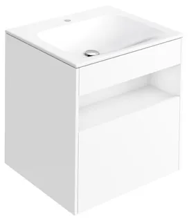 ACTIS-Keramik-Waschtisch mit WT-Unterbau 655x642x494mm 1 HL CLOU m. Elektrik Weiß