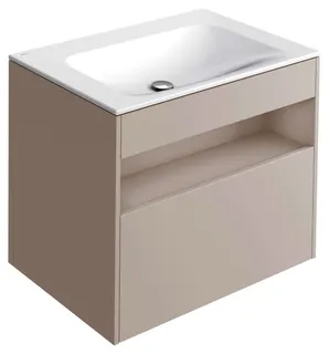 ACTIS-Keramik-Waschtisch mit WT-Unterbau 805x642x494mm o. HL/ÜL Cashmere