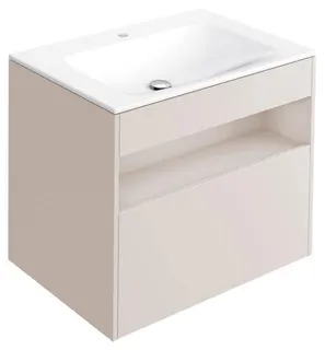 ACTIS-Keramik-Waschtisch mit WT-Unterbau 805x642x494mm 1 HL CLOU Cashmere