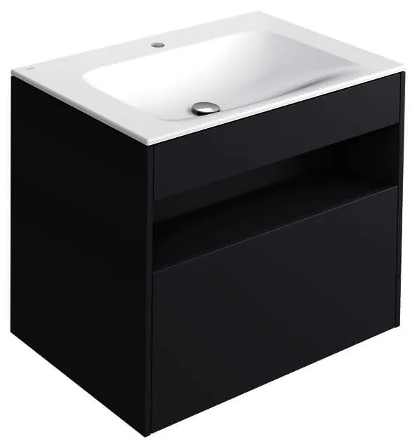 ACTIS-Keramik-Waschtisch mit Waschtisch-Unterbau 805x642x494mm 1 HL CLOU Vulkanit