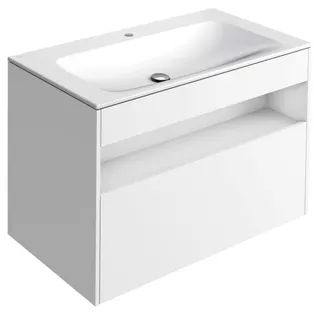 ACTIS-Keramik-Waschtisch mit WT-Unterbau 1007x642x494mm 1 HL CLOU Weiß