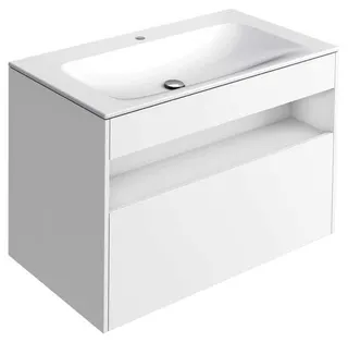 ACTIS-Keramik-Waschtisch mit WT-Unterbau 1007x642x494mm 1 HL CLOU m Elektrik Weiß