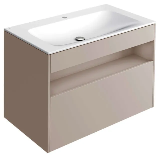 ACTIS-Keramik-Waschtisch mit Waschtisch-Unterbau 1007x642x494mm 1 HL CLOU Cashmere