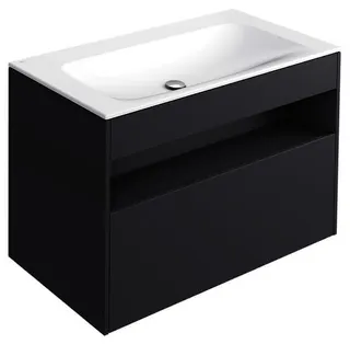 ACTIS-Keramik-Waschtisch mit WT-Unterbau 1007x642x494mm o. HL/ÜL Vulkanit