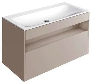 ACTIS-Keramik-Waschtisch mit WT-Unterbau 1208x642x494mm o. HL/ÜL Cashmere