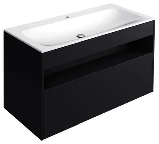 ACTIS-Keramik-Waschtisch mit WT-Unterbau 1208x642x494mm 1 HL CLOU Vulkanit