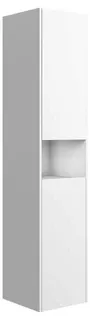 ACTIS-Hochschrank 400x1800x354mm 2 Türen links Weiß