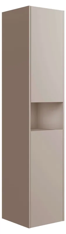 ACTIS-Hochschrank 400x1800x354mm 2 Türen links mit Beleuchtung Cashmere