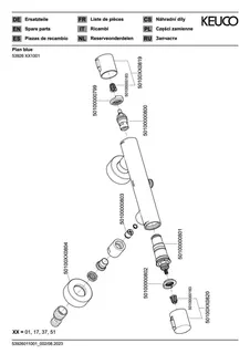 Keuco THM-Brausemischer Plan blue 53926, Aufputz, verchr. – Bild 3