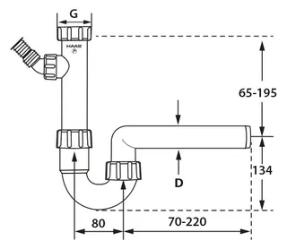 comfort-PP-Spülensiphon 1 1/2" mit einem Geräteanschluss DN 40 – Bild 3
