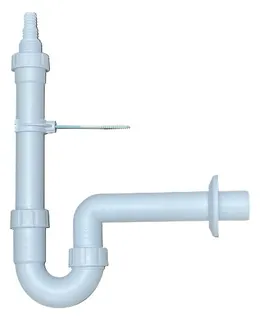 comfort-PP-Waschmaschinen-Siphon DN 40 weiss mit Geräteanschluss 1"