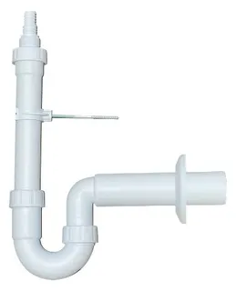 comfort-PP-Waschmaschinen-Siphon DN 50 weiss mit Geräteanschluss 1" – Bild 2