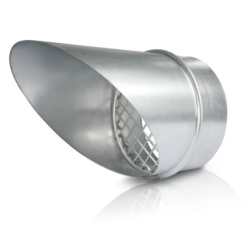 Ausblasstutzen m. Gitter 45G DN 200 verzinkt
