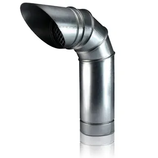 Ausblasbogen DN 400 90G V2A