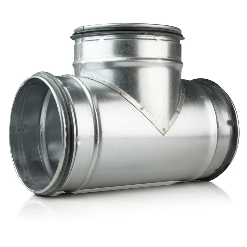 Wickelfalzabzweig-T-Stück AD 90' DN 250x224 mit Dichtung verzinkt