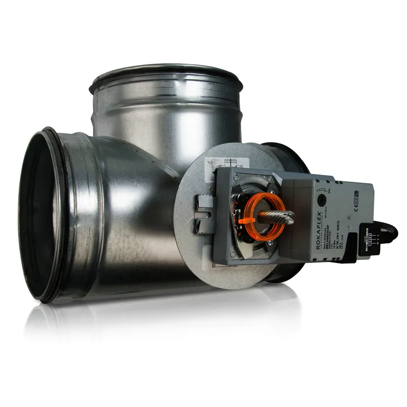 Bypassklappe DN 200, m.Stellmotor LM24V verzinkt, mit Dichtung