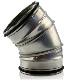 Bogen Segment DN 800 45G verzinkt, mit Dichtung