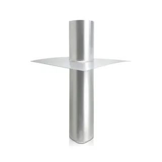 Dachdurchf. Flachdach, isol. DN 100/160 verzinkt, mit Blechplatte, ohne Adapter