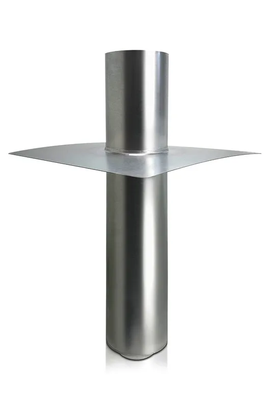 Dachdurchf. Flachdach, isol. DN 630/755 verzinkt, mit Blechplatte, ohne Adapter