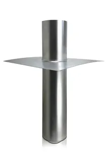 Dachdurchf. Flachdach, isol. DN 630/755 verzinkt, mit Blechplatte, ohne Adapter