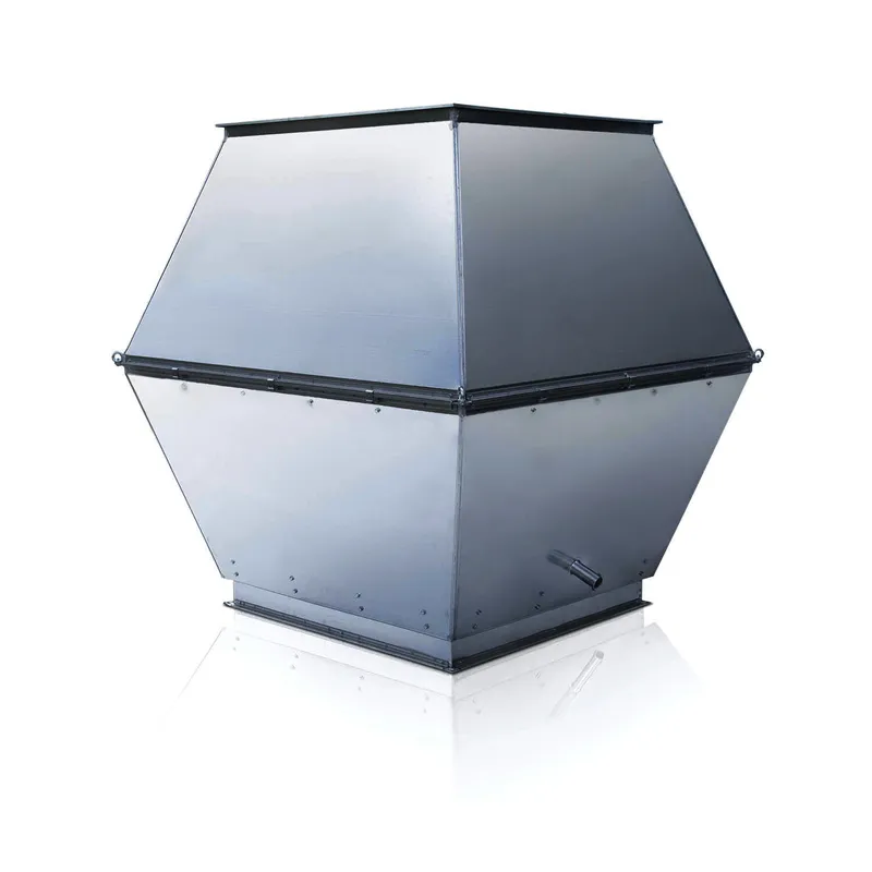 Deflektorhaube eckig 500x500 verzinkt, mit Kanalprofil