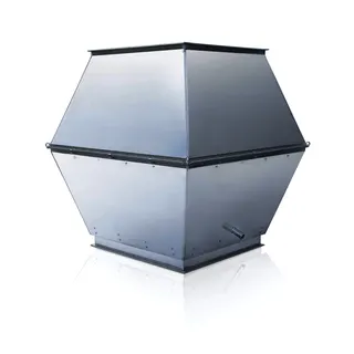 Deflektorhaube eckig 500x500 verzinkt, mit Kanalprofil