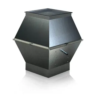 Deflektorhaube eckig 200x200 verz., für Dachsockel od. Durchführung