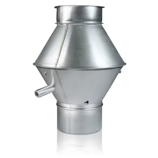 Deflektorhaube Muffe DN 160 verzinkt, passt über Rohr