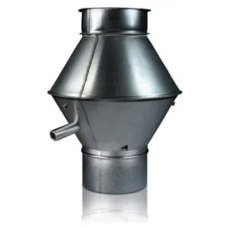 Deflektorhaube Muffe DN 200 verzinkt, passt über Rohr