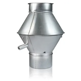 Deflektorhaube Muffe DN 315 verzinkt, passt über Rohr