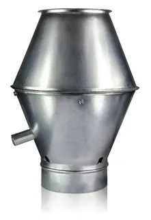 Deflektorhaube Muffe DN 200 verzinkt, schlanke Ausführung