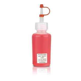 Meßflüssigk. f. Manometer, 50ml-Flasche rot, Dichte 0.85 (spezifisches Gewicht)
