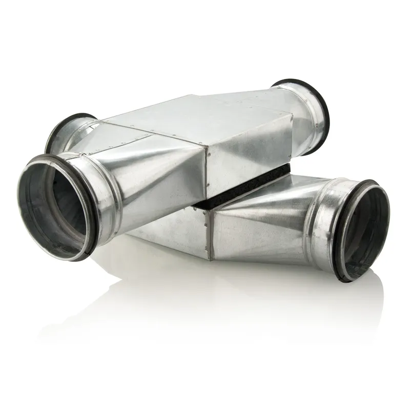 Kreuzungskanal RKK DN100,FK:150x55 beids.USR, Lges=440mm, verzinkt, mit LD