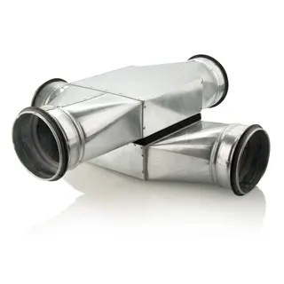 Kreuzungskanal RKK DN100,FK:150x55 beids.USR, Lges=440mm, verzinkt, mit LD