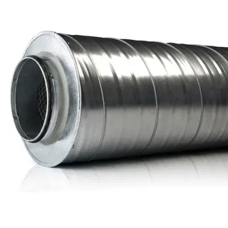 Rohrschalldämpfer DN 160 verzinkt, 100mm isolierung, 2000mm Länge