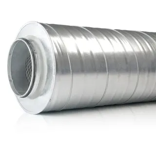 Rohrschalldämpfer DN 250 verzinkt, 50mm isolierung, 1000mm Länge