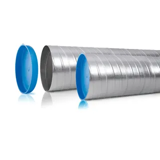 Wickelfalzrohr EN 12237 DN 150 verzinkt, Enden verschlossen, 3000mm