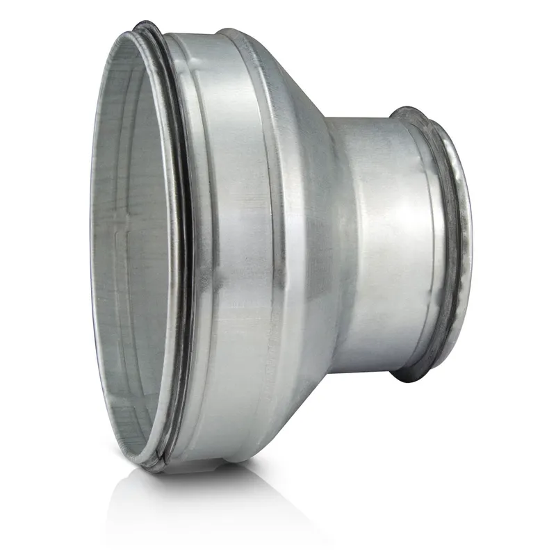 Wickelfalzreduzierung UD DN 125x80 mit Dichtung verzinkt