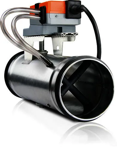 Volumenstromregler, variab., DN 250 m. Belimo LMV-D3-MP & Messkreuz, verz.