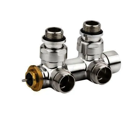 FL Design-Ventilhahnblock Eck 738C G1/2a x G3/4a Eurok. MS verchr.