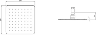 Villeroy & Boch Regenbrause Universal Showers TVC000402200 200x51x200mm Eckig Chrom – Bild 2