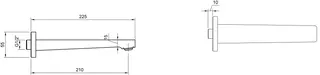 Villeroy & Boch Badewannenauslauf Architectura Square 75x55x224mm für Wandmontage Matt Black – Bild 2