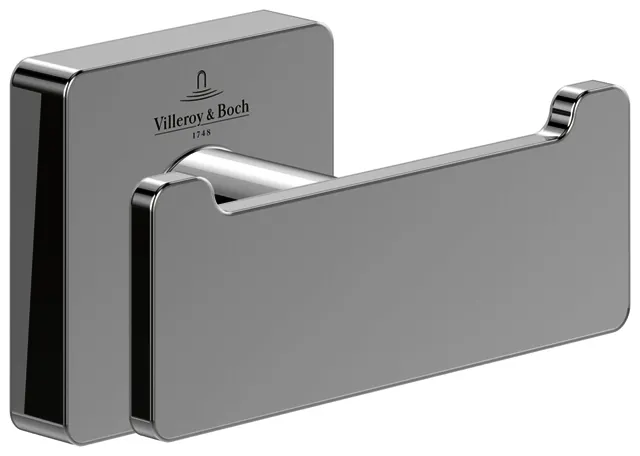 Villeroy & Boch Doppel-Handtuchhaken Elements - Striking 80x44x45mm Chrom