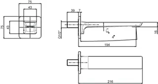 Villeroy & Boch Badewannenauslauf Subway 3.0 75x75x216mm für Wandmontage Chrom – Bild 3